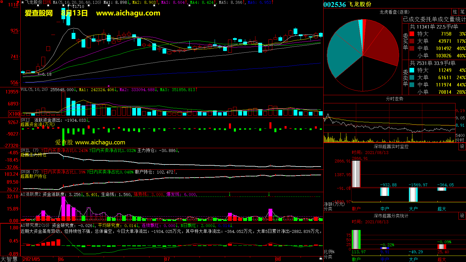飞龙股份(002536)大智慧超赢数据