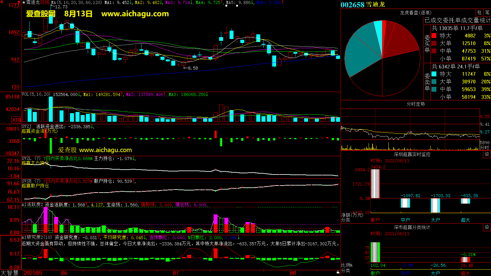 雪迪龙(002658)大智慧超赢数据