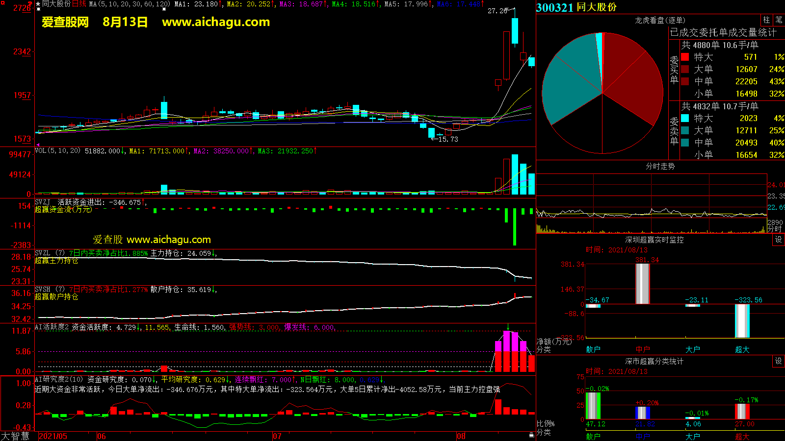 同大股份(300321)大智慧超赢数据