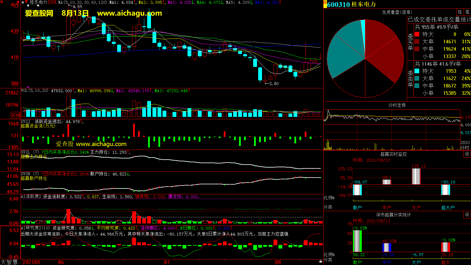 桂东电力(600310)大智慧超赢数据