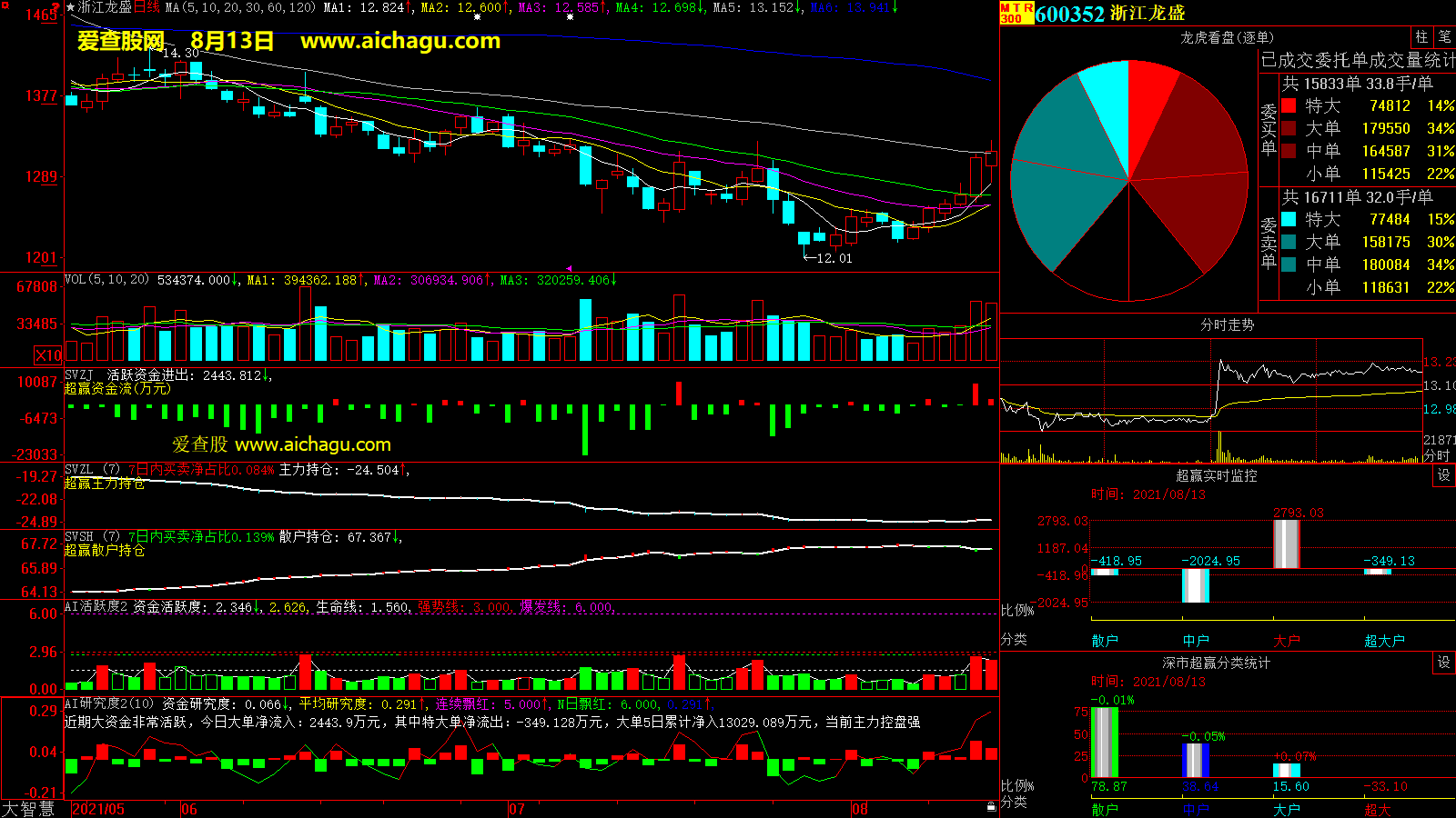浙江龙盛(600352)大智慧超赢数据