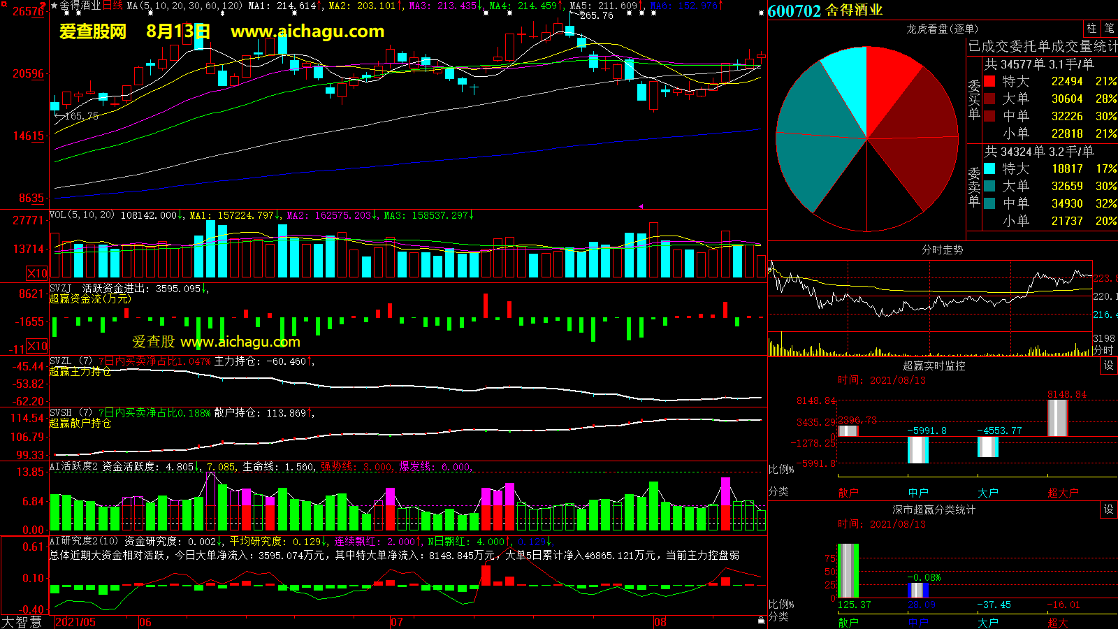 舍得酒业(600702)大智慧超赢数据
