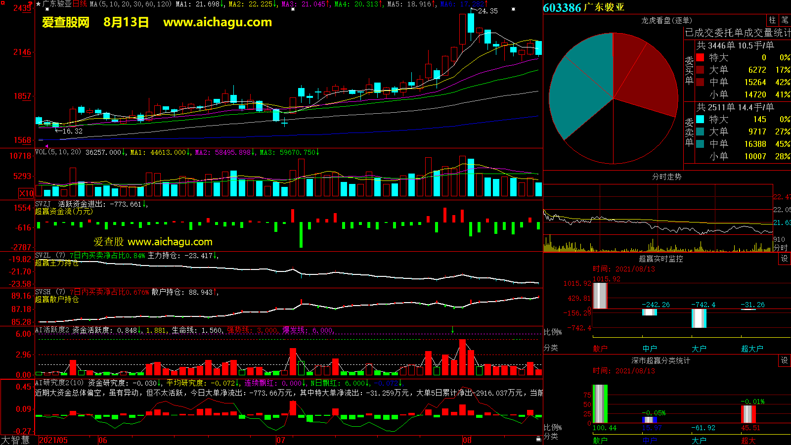 广东骏亚(603386)大智慧超赢数据