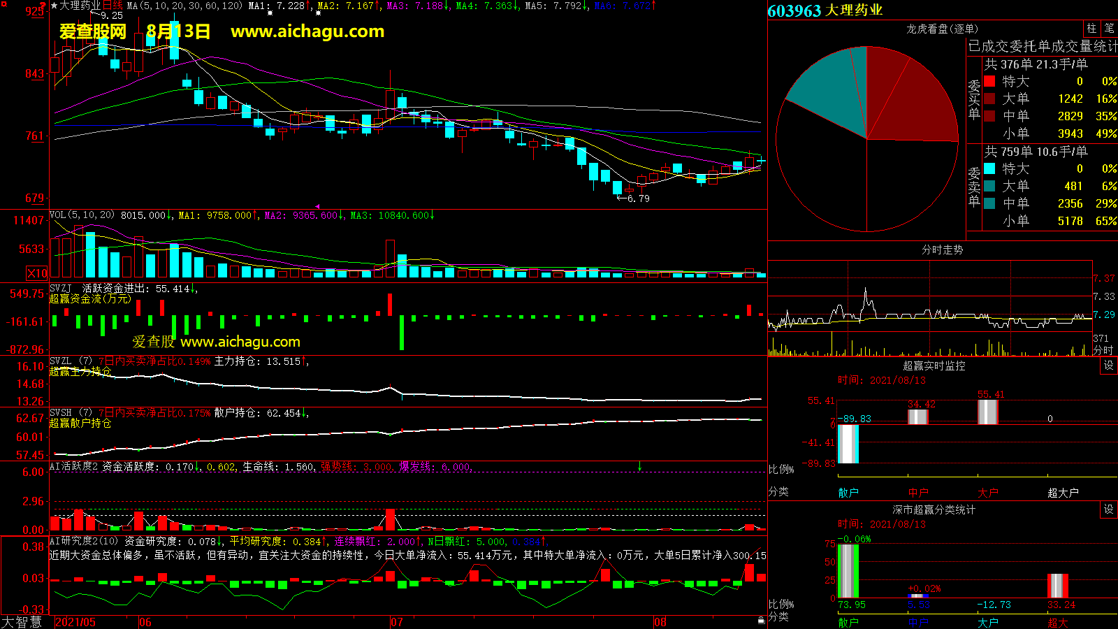 大理药业(603963)大智慧超赢数据