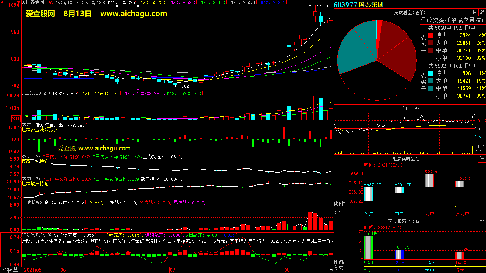 国泰集团(603977)大智慧超赢数据